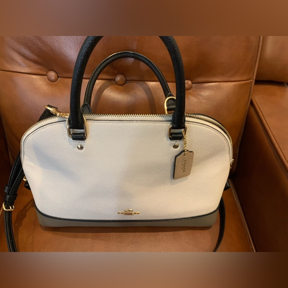 Coach Cream, Tan and Black Women's Handbag